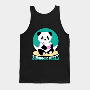 Summer Vibes Panda Tank Top